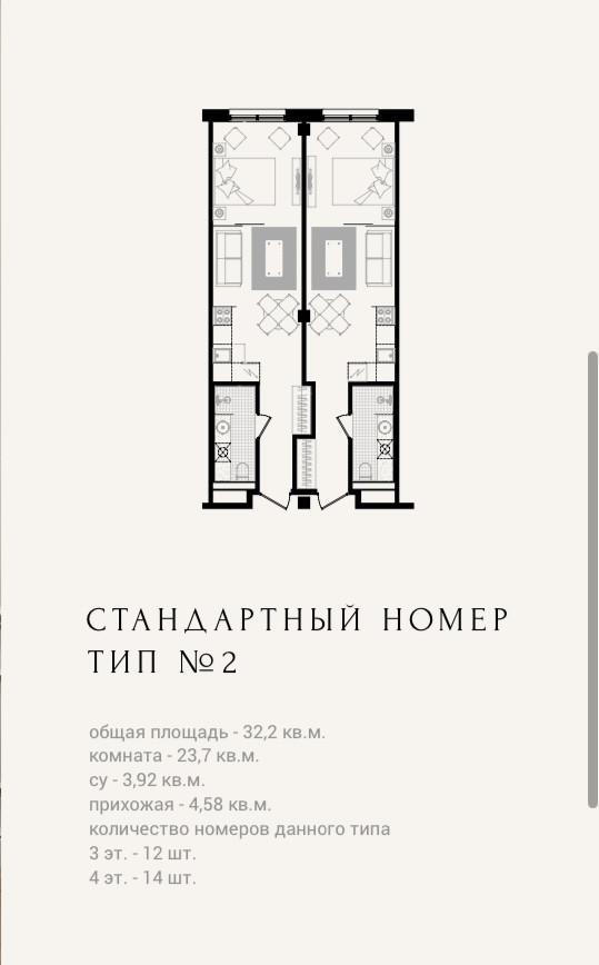 Студия 33.6 м2 в ЖК undefined корпус null этаж 4