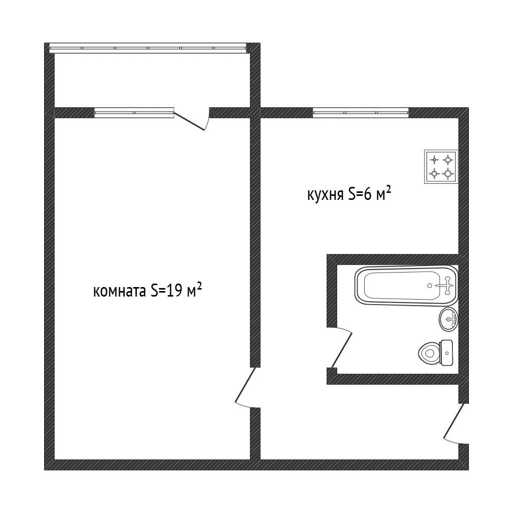 1-комнатная 31.8 м2 в ЖК undefined корпус null этаж 5