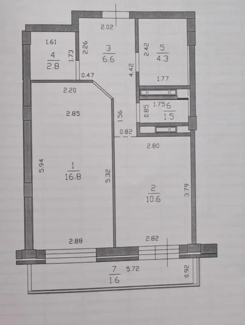 1-комнатная 44.2 м2 в ЖК undefined корпус null этаж 11