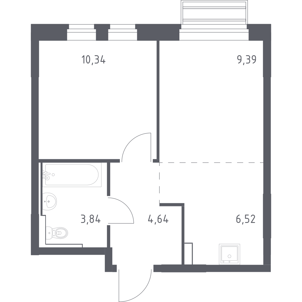 Студия 34 м2 в ЖК Рублёвский Квартал корпус null этаж 5