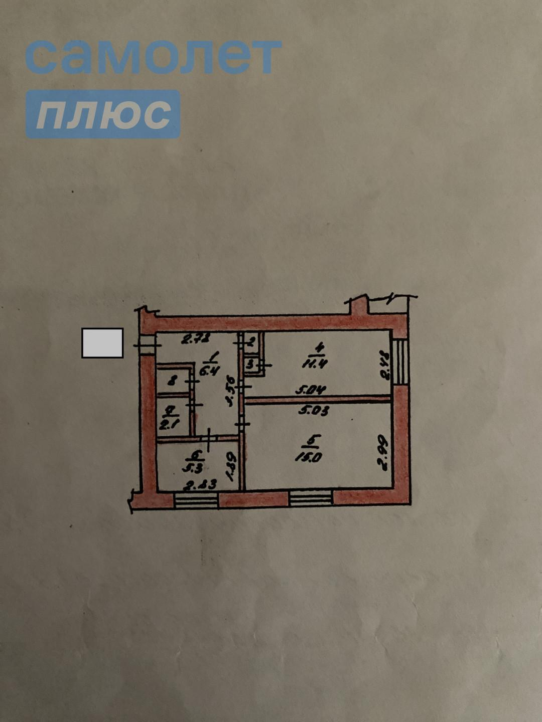2-комнатная 42 м2 в ЖК undefined корпус null этаж 1