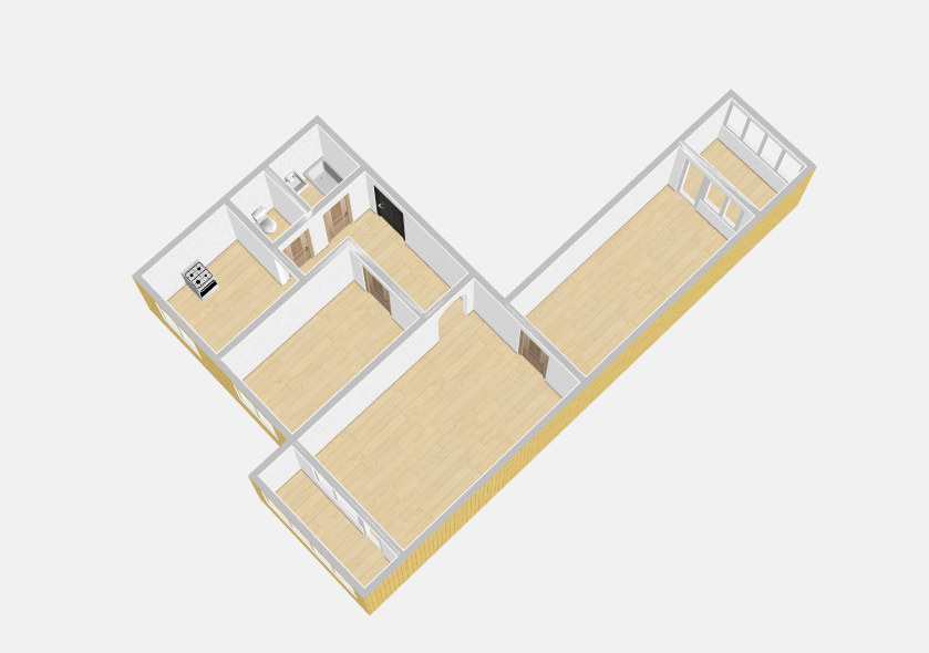 3-комнатная 60.7 м2 в ЖК undefined корпус null этаж 9