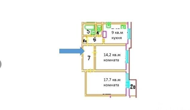 2-комнатная 53.1 м2 в ЖК undefined корпус null этаж 1