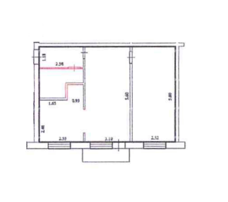 2-комнатная 45.1 м2 в ЖК undefined корпус null этаж 3