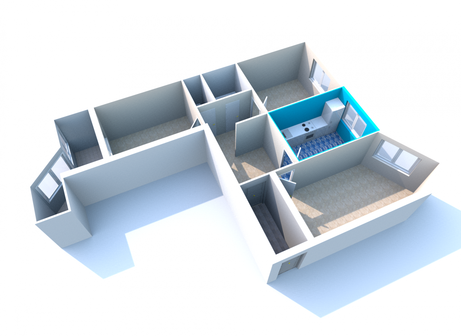 3-комнатная 62.6 м2 в ЖК undefined корпус null этаж 5