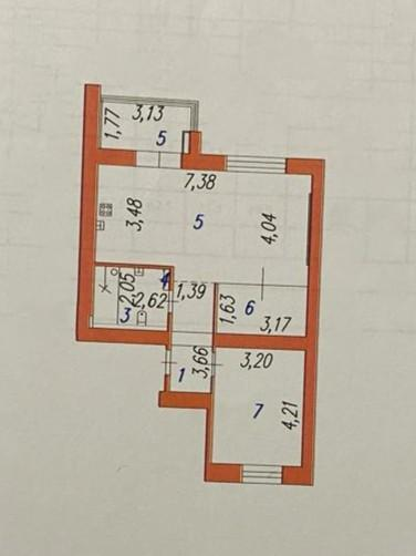 1-комнатная 62.5 м2 в ЖК undefined корпус null этаж 14