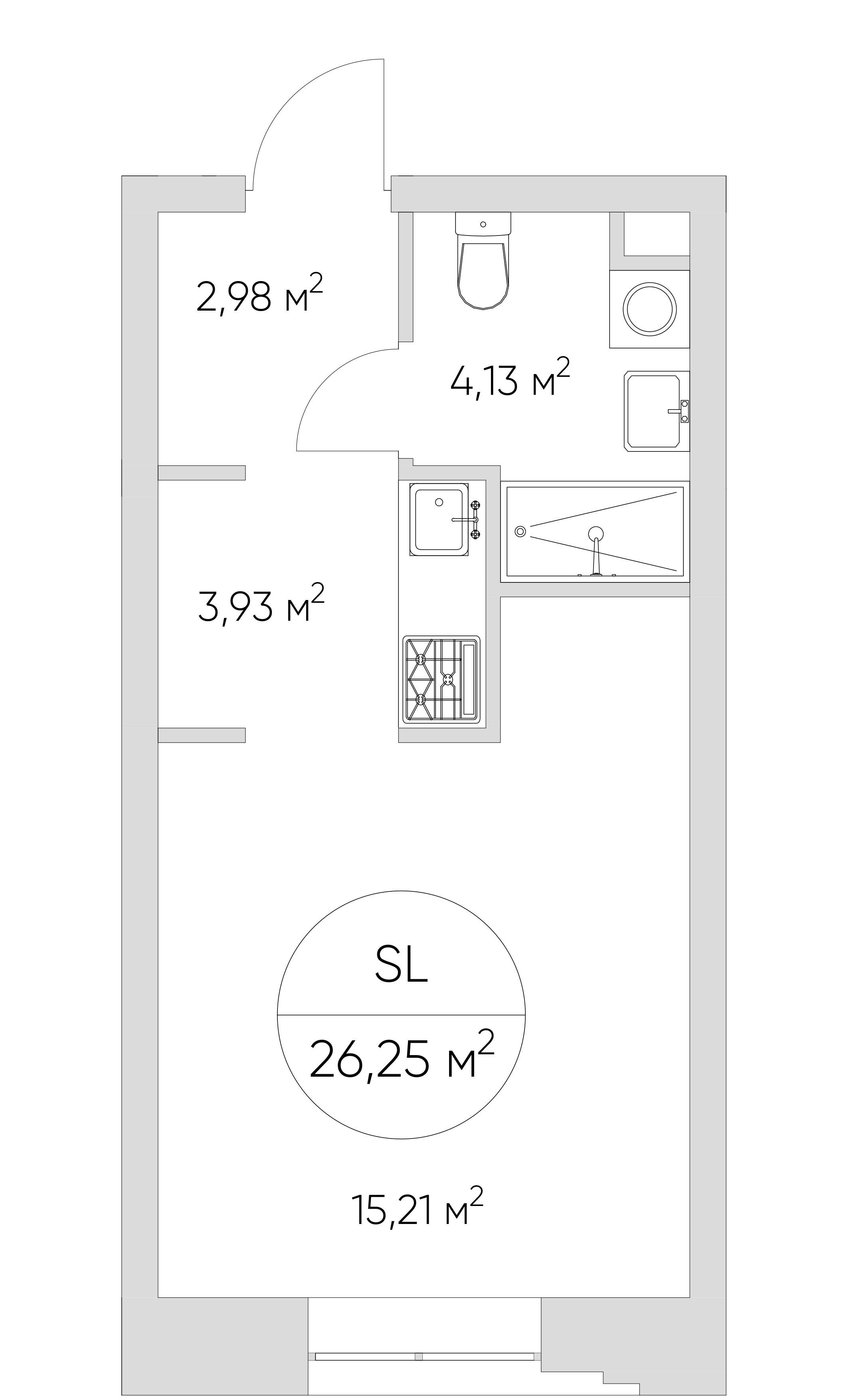 Студия 26 м2 в ЖК N`ICE LOFT корпус null этаж 21