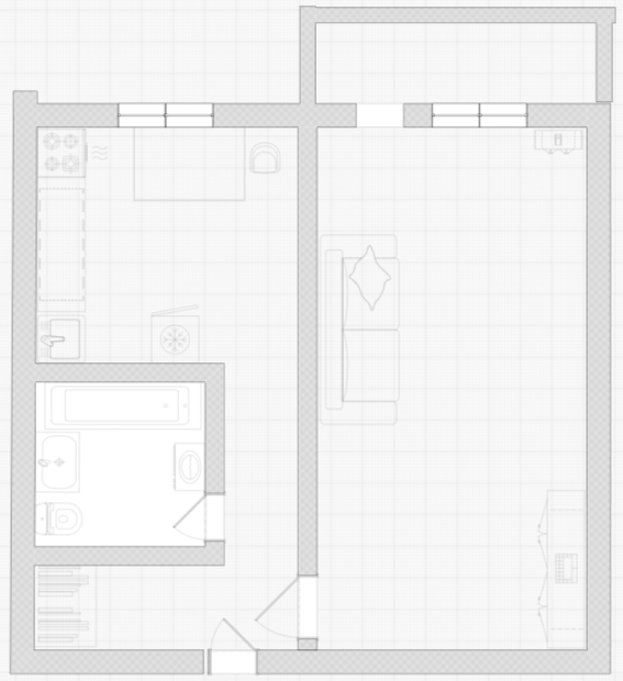 1-комнатная 31.6 м2 в ЖК undefined корпус null этаж 1