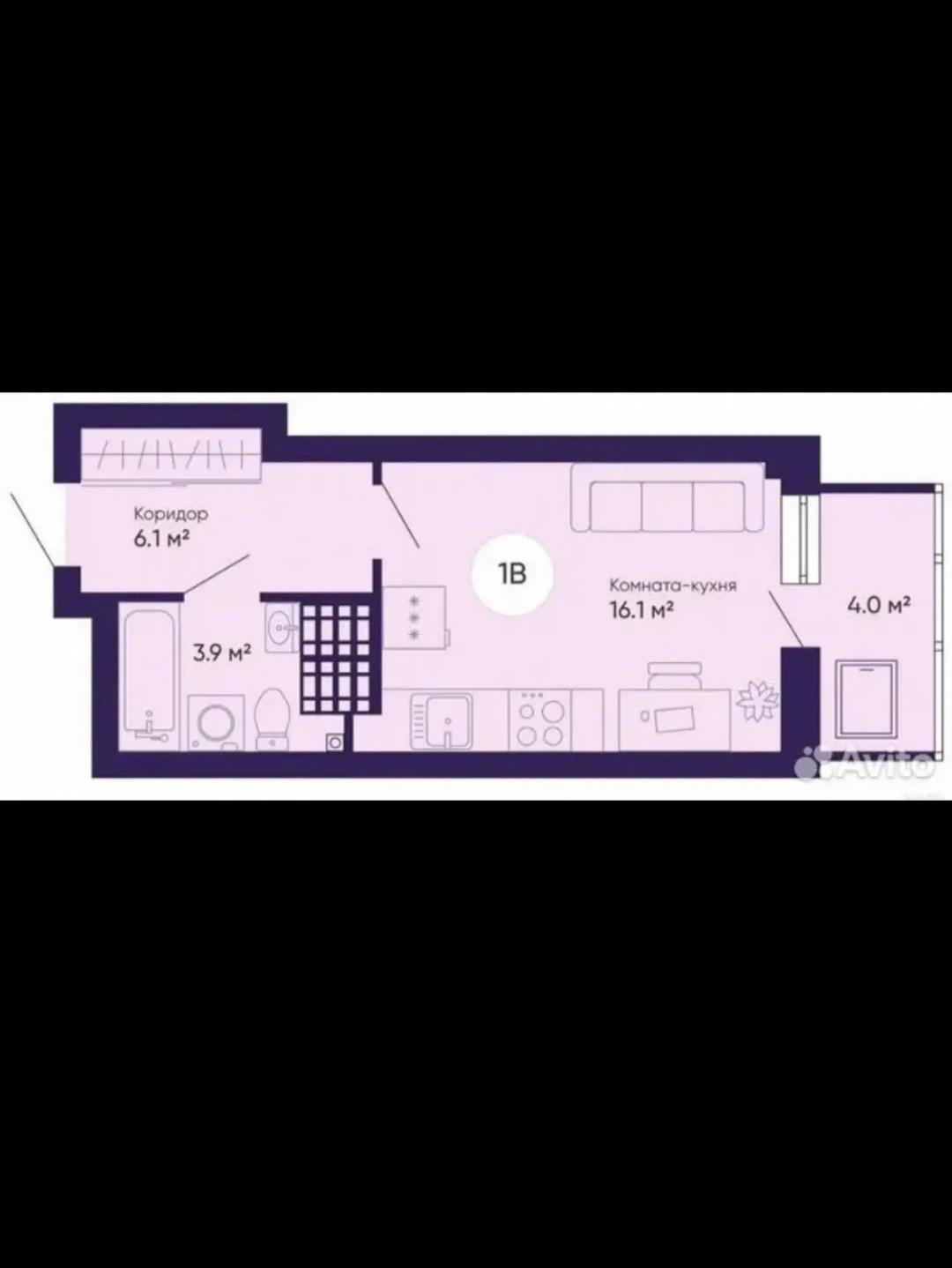 Студия 26 м2 в ЖК undefined корпус null этаж 24