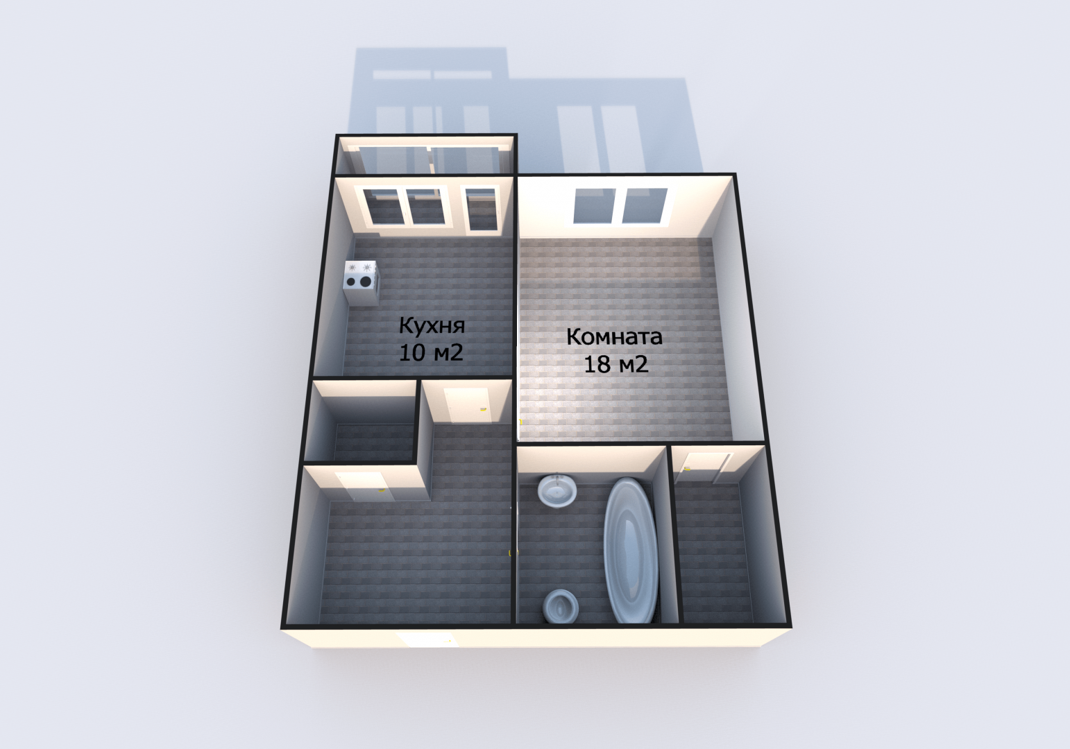 1-комнатная 42 м2 в ЖК undefined корпус null этаж 14