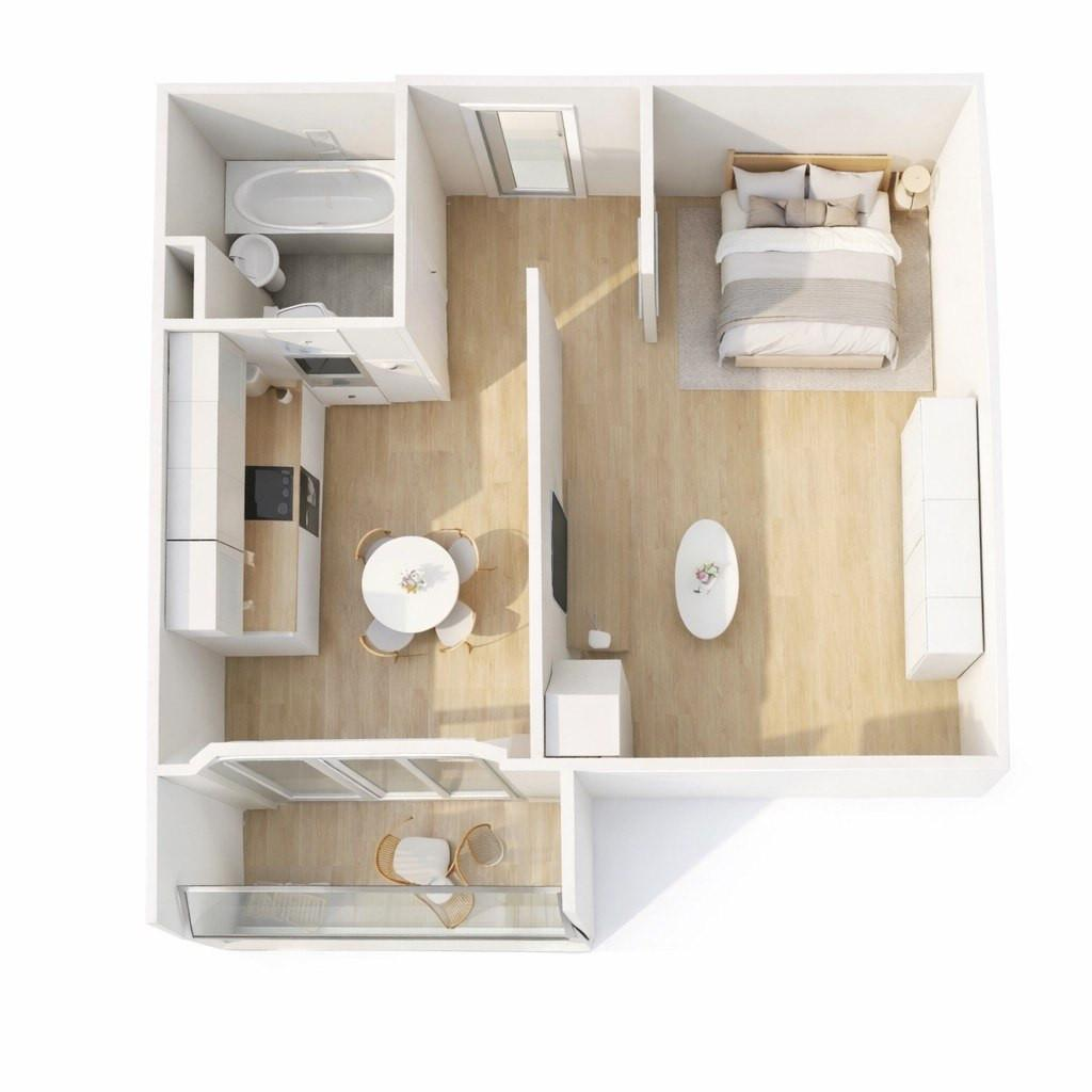 1-комнатная 34.9 м2 в ЖК undefined корпус null этаж 8