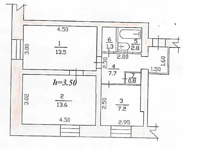 2-комнатная 46.9 м2 в ЖК undefined корпус null этаж 1