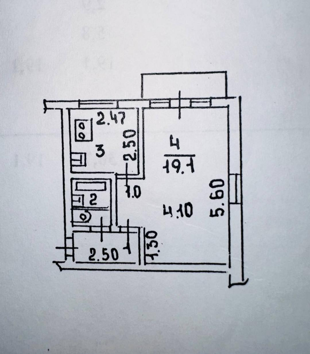1-комнатная 30.7 м2 в ЖК undefined корпус null этаж 4