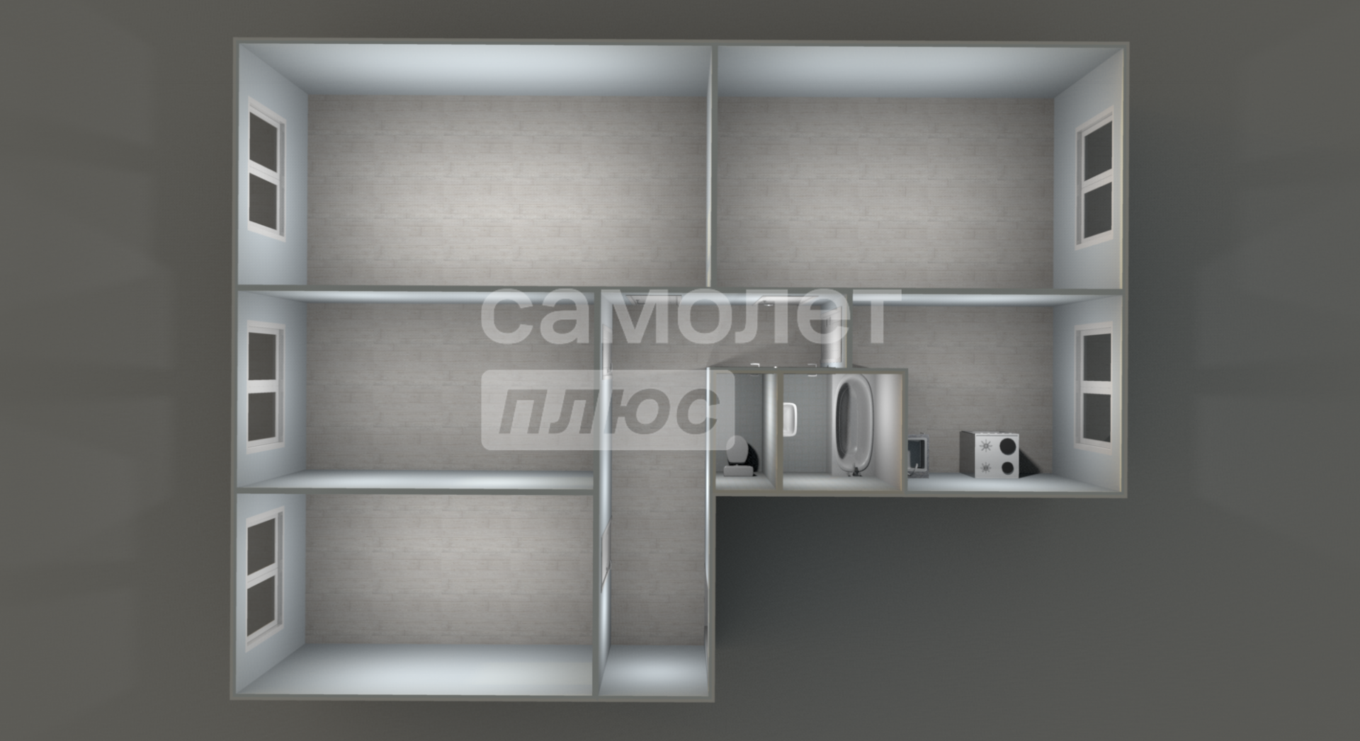 4-комнатная 74.2 м2 в ЖК undefined корпус null этаж 1