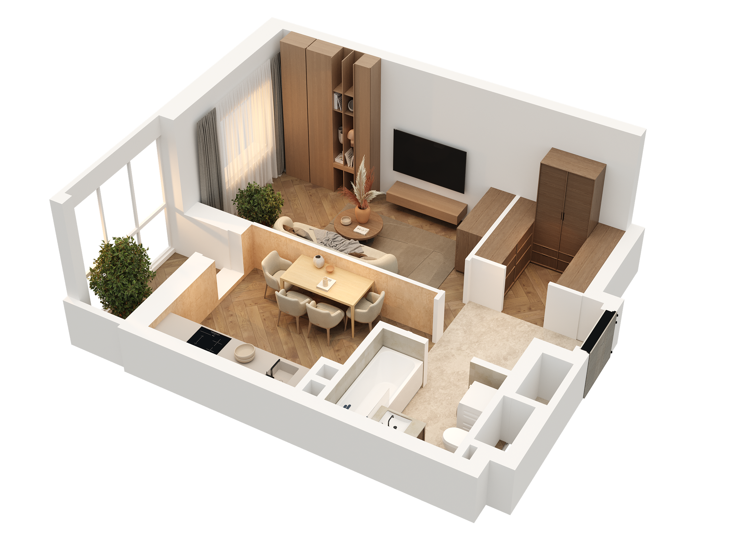 1-комнатная 36 м2 в ЖК Статный корпус null этаж 14