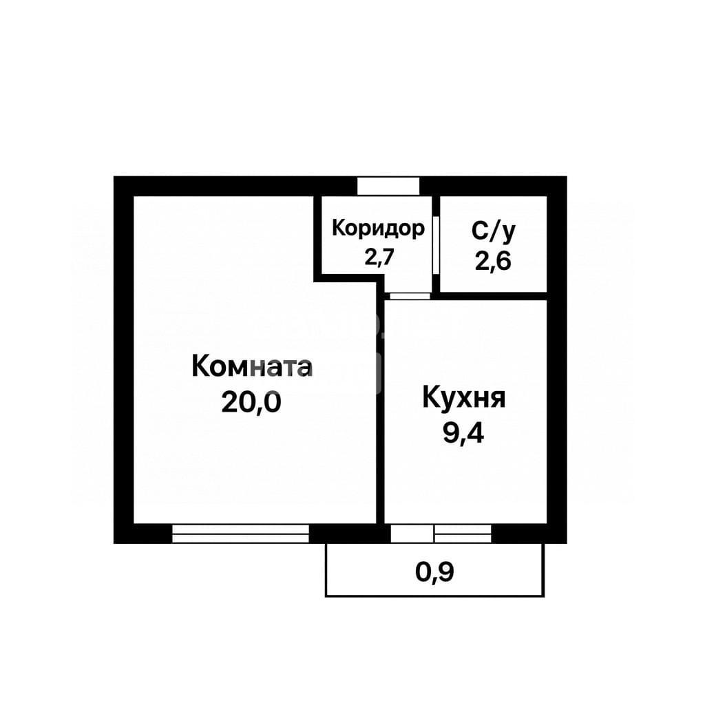 1-комнатная 35.3 м2 в ЖК undefined корпус null этаж 5