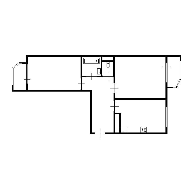 2-комнатная 59.9 м2 в ЖК undefined корпус null этаж 2