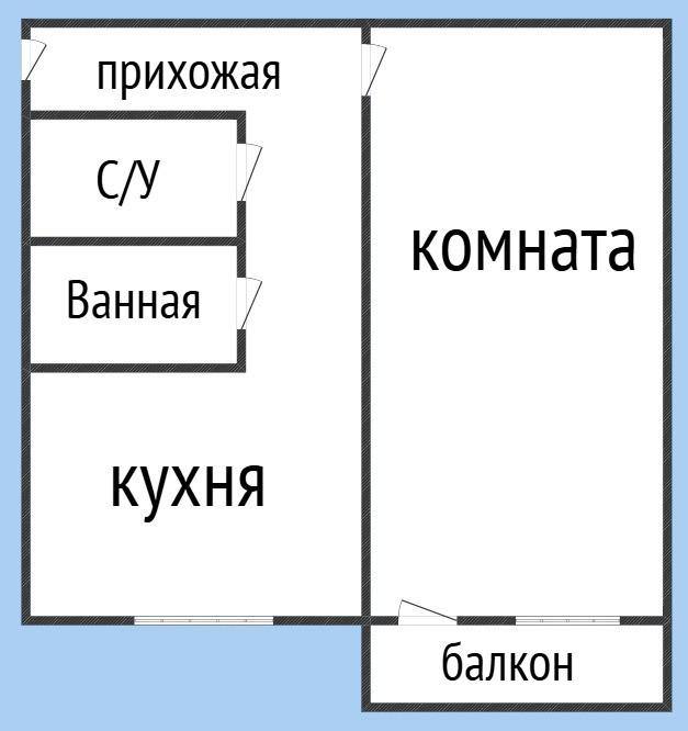 1-комнатная 38 м2 в ЖК undefined корпус null этаж 2