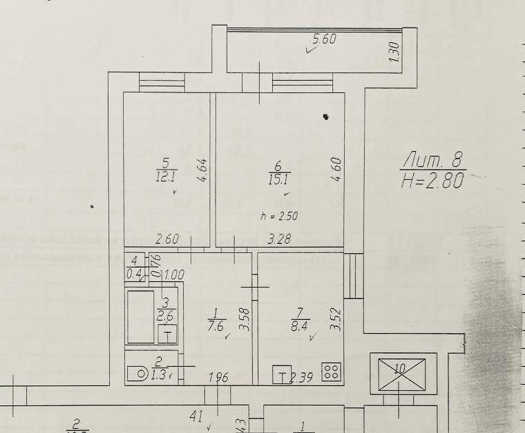 2-комнатная 47.5 м2 в ЖК undefined корпус null этаж 6