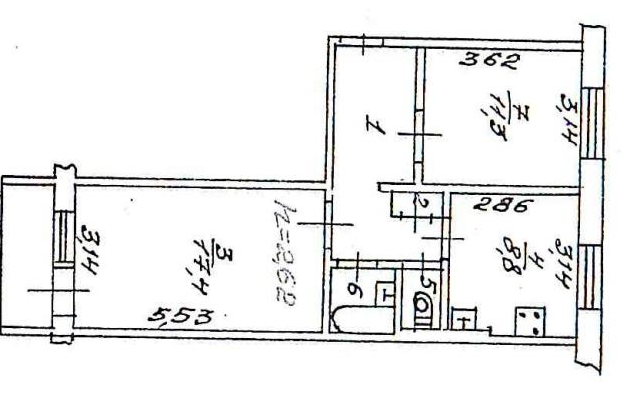 2-комнатная 50.6 м2 в ЖК undefined корпус null этаж 5