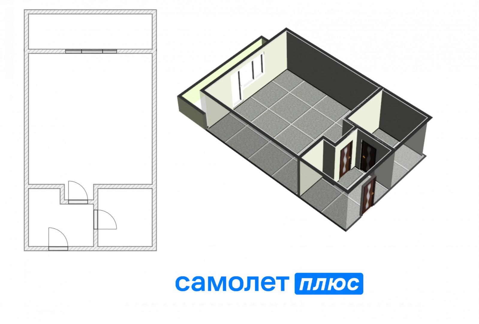 1-комнатная 29.1 м2 в ЖК undefined корпус null этаж 2
