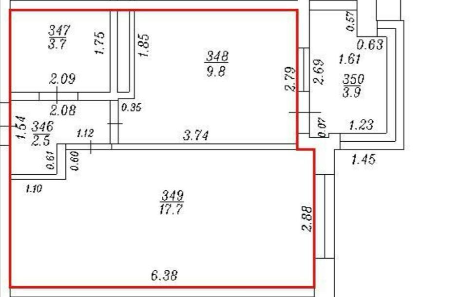 1-комнатная 37.6 м2 в ЖК undefined корпус null этаж 3