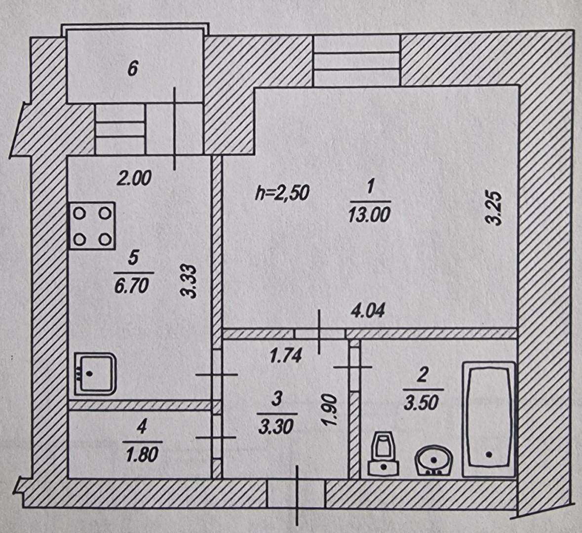 1-комнатная 29.7 м2 в ЖК undefined корпус null этаж 3
