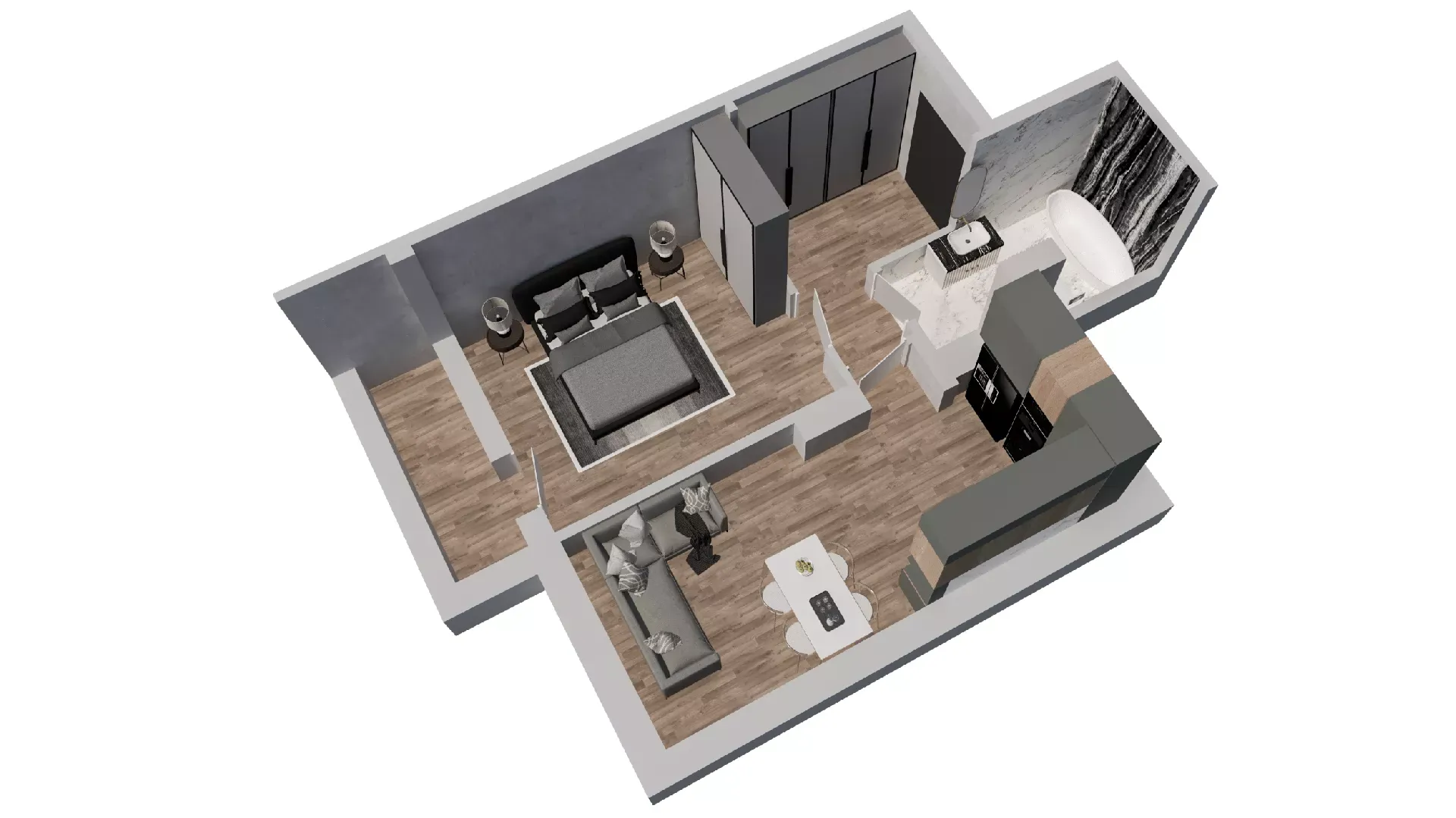 1-комнатная 41 м2 в ЖК Пальмира 2.0 корпус null этаж 6