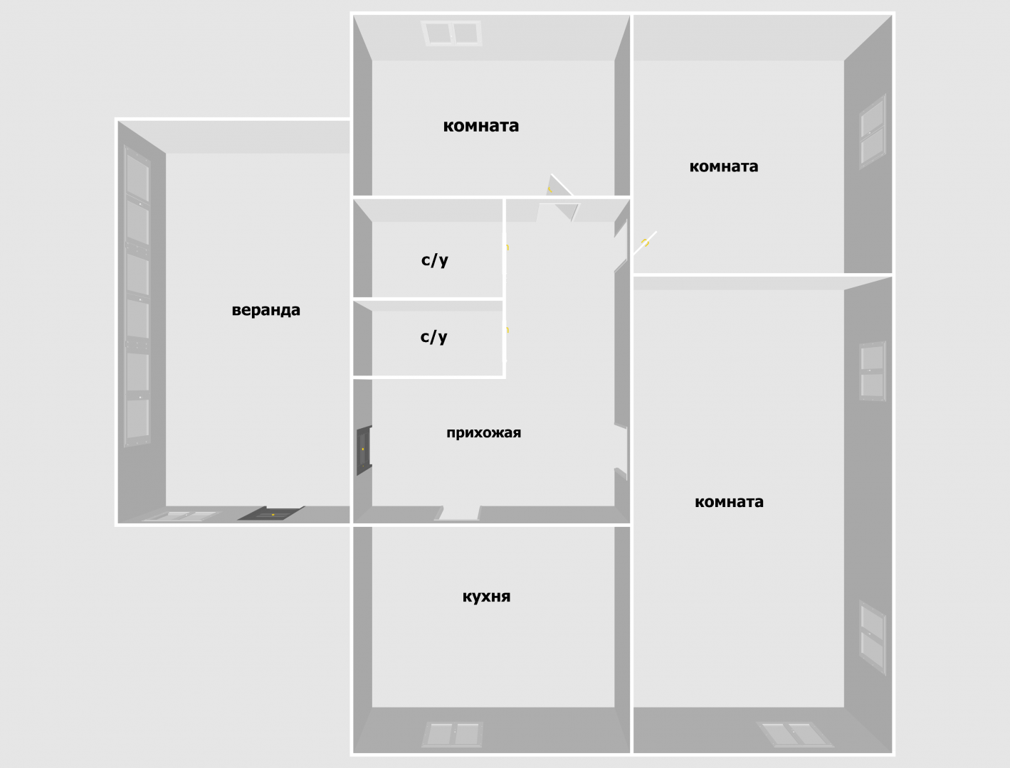 4-комнатная 82.6 м2 в ЖК undefined корпус null этаж null