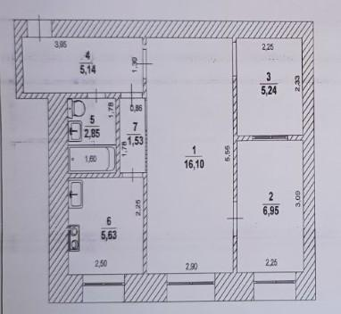 2-комнатная 43.4 м2 в ЖК undefined корпус null этаж 5