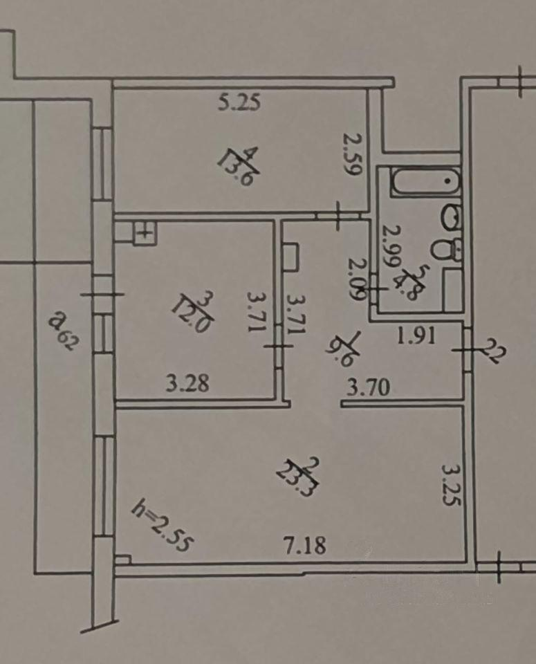 2-комнатная 63.3 м2 в ЖК undefined корпус null этаж 6
