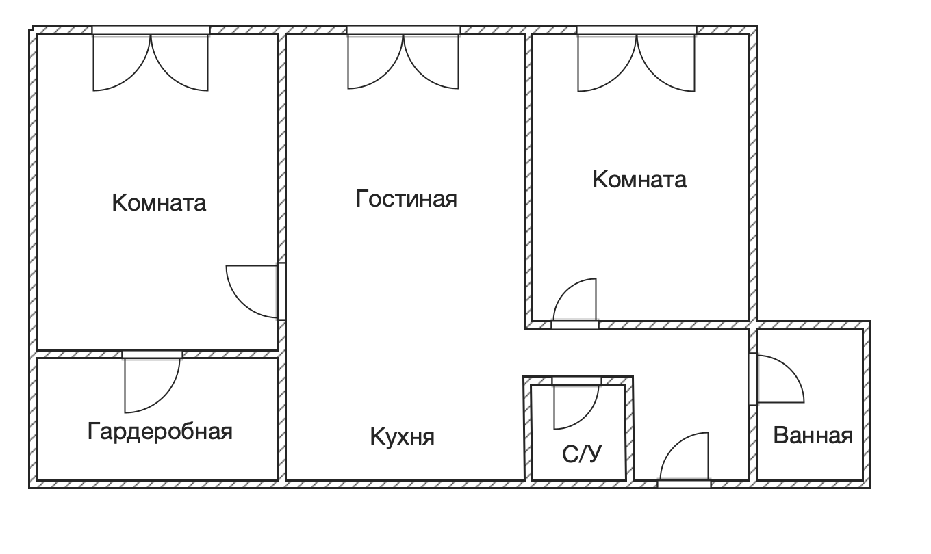 2-комнатная 66 м2 в ЖК undefined корпус null этаж 2