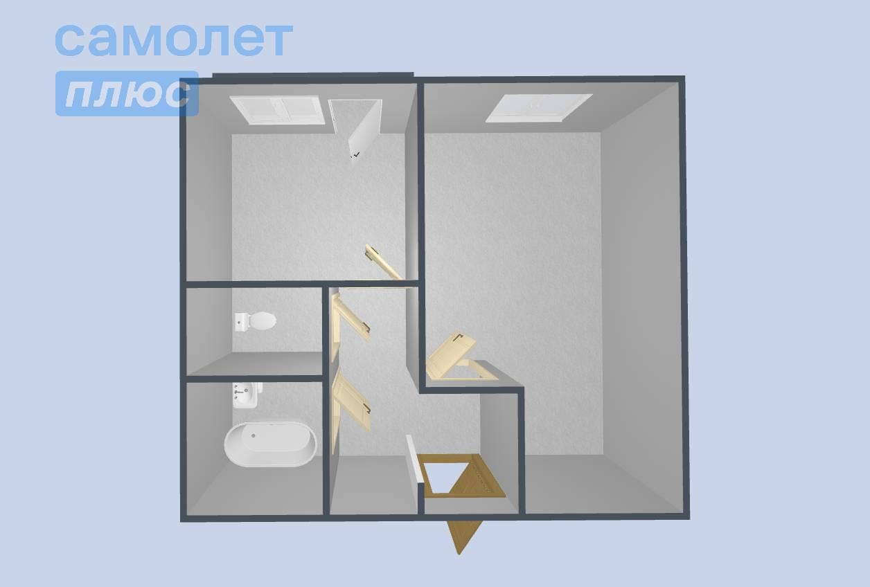 1-комнатная 30 м2 в ЖК undefined корпус null этаж 4