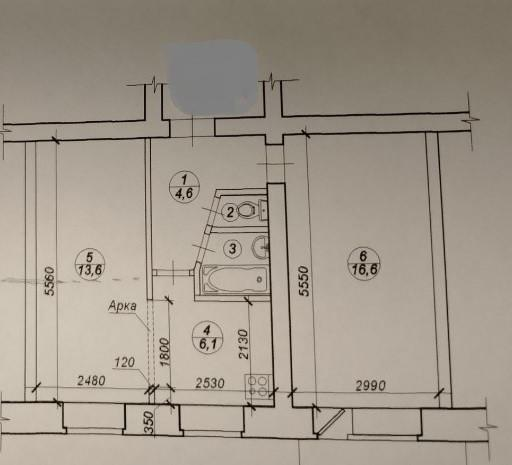 2-комнатная 44.3 м2 в ЖК undefined корпус null этаж 3