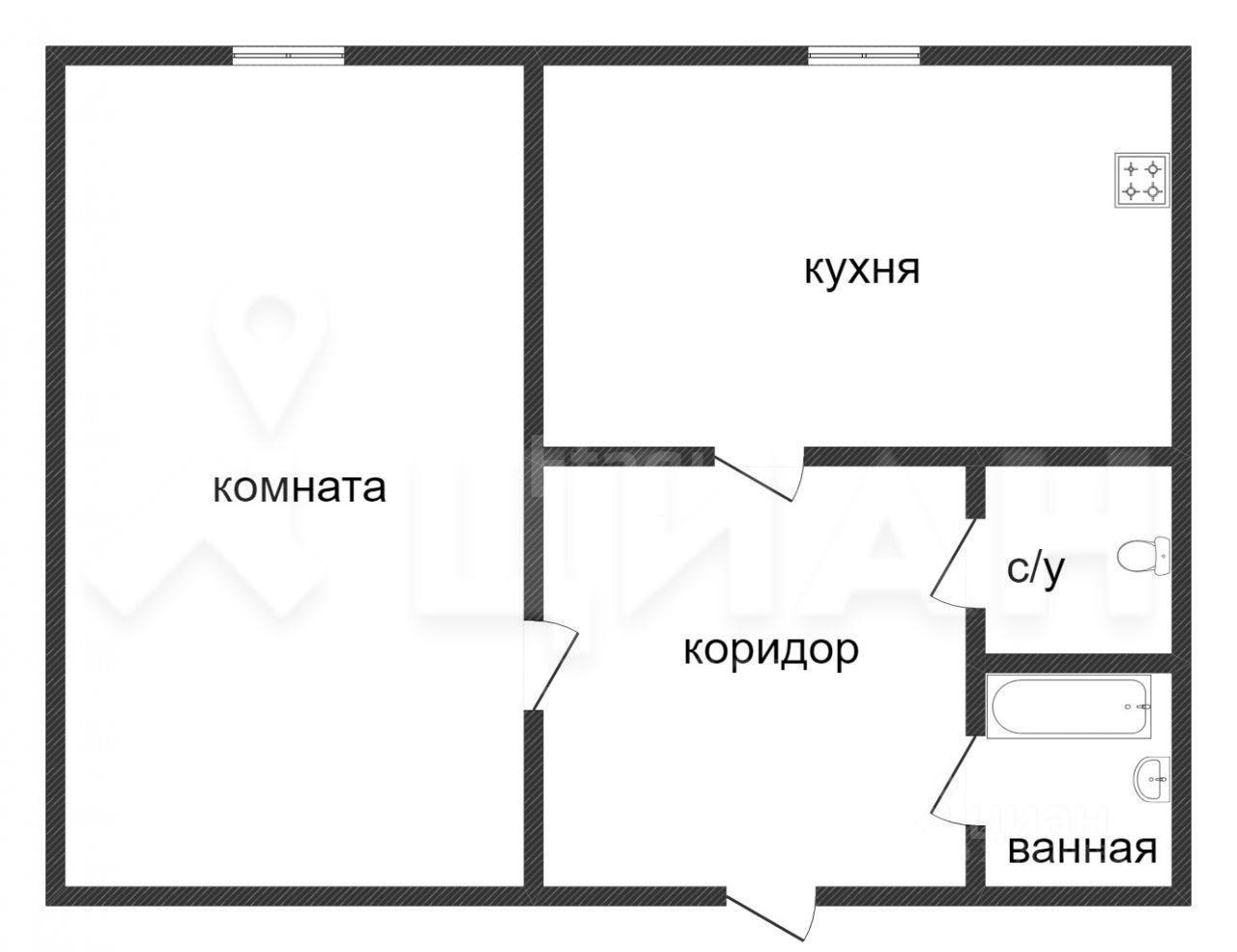1-комнатная 32.7 м2 в ЖК undefined корпус null этаж 10