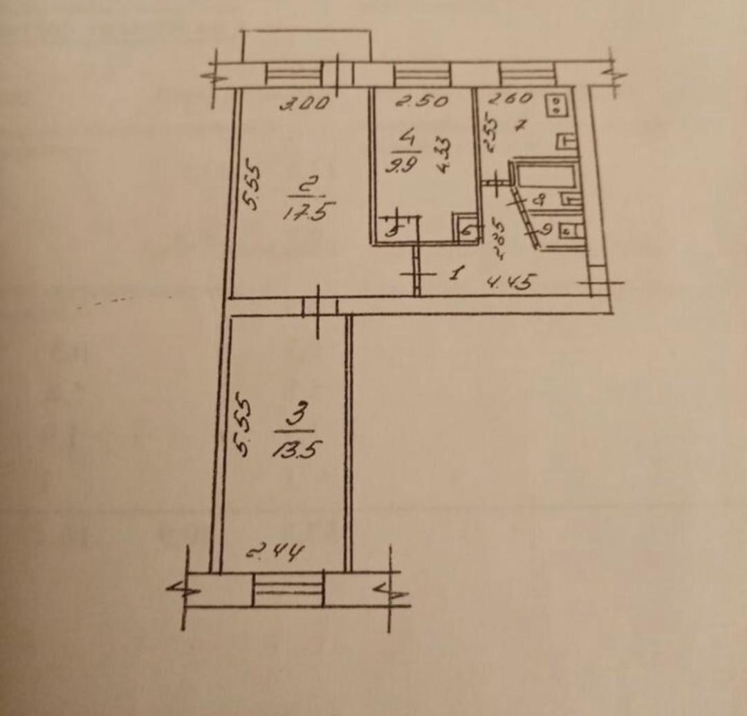 3-комнатная 60 м2 в ЖК undefined корпус null этаж 5