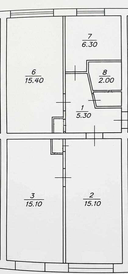 3-комнатная 61 м2 в ЖК undefined корпус null этаж 4