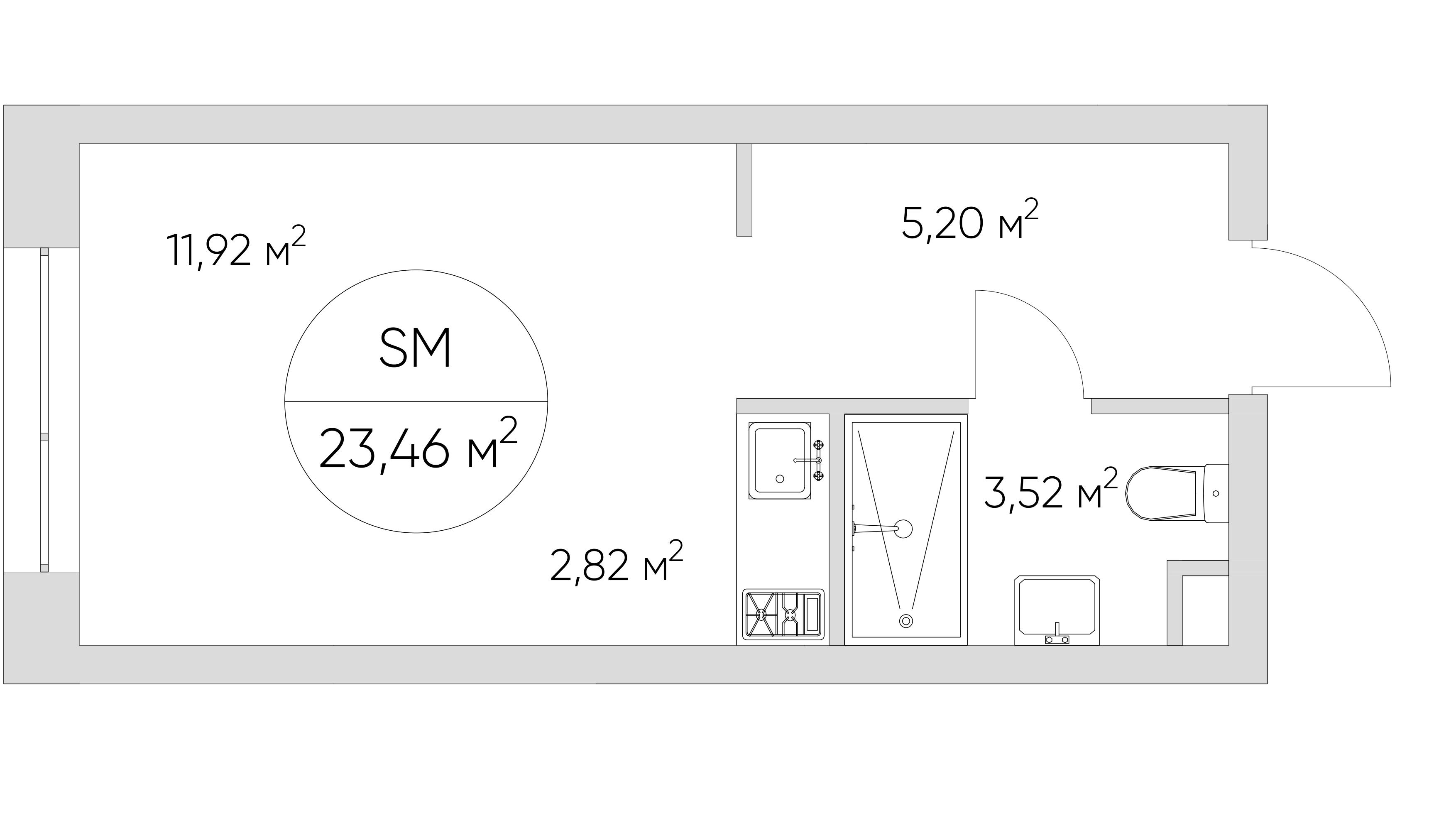 Студия 23 м2 в ЖК N`ICE LOFT корпус null этаж 13