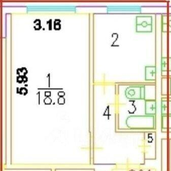1-комнатная 32.6 м2 в ЖК undefined корпус null этаж 6