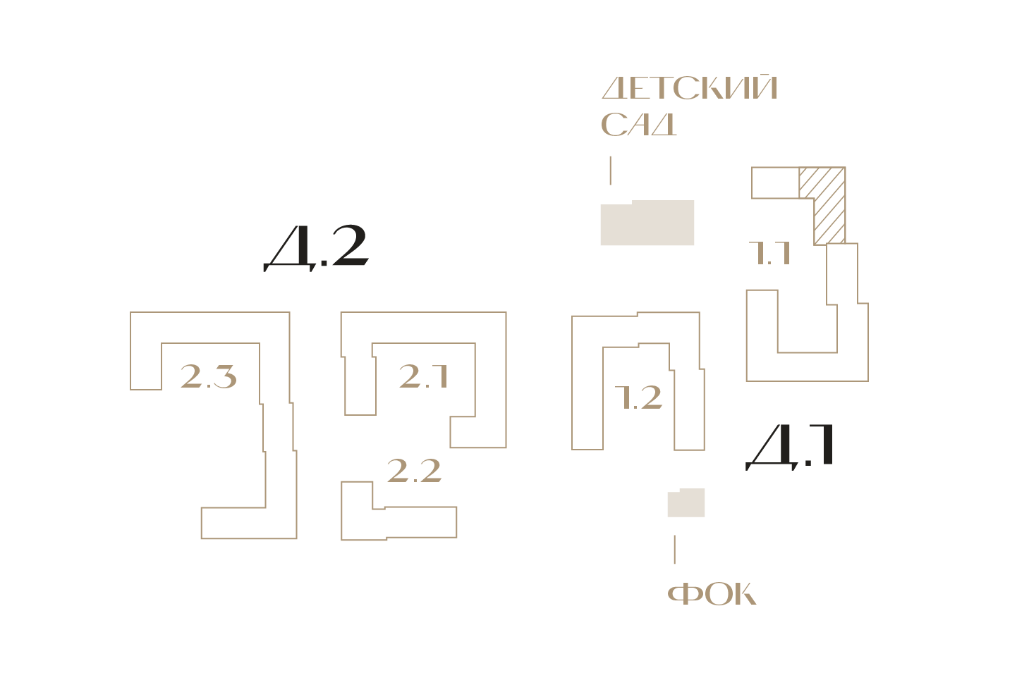 2-комнатная 44 м2 в ЖК Станиславский корпус null этаж 2
