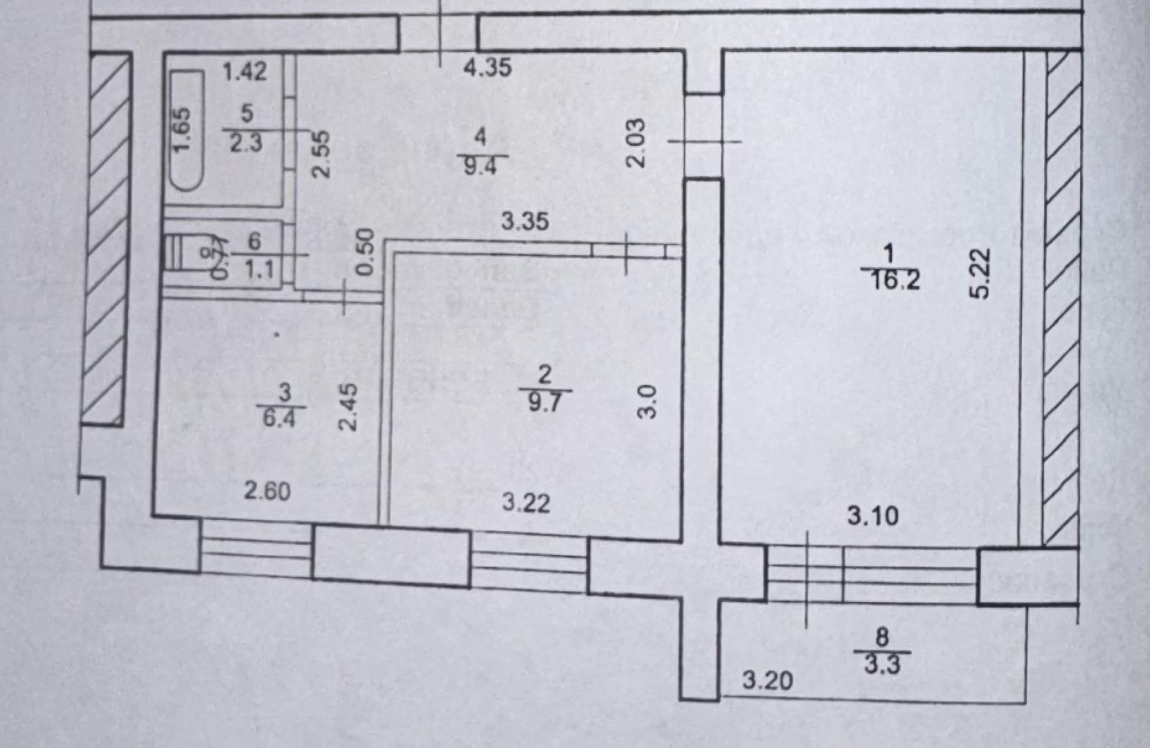 2-комнатная 47 м2 в ЖК undefined корпус null этаж 1