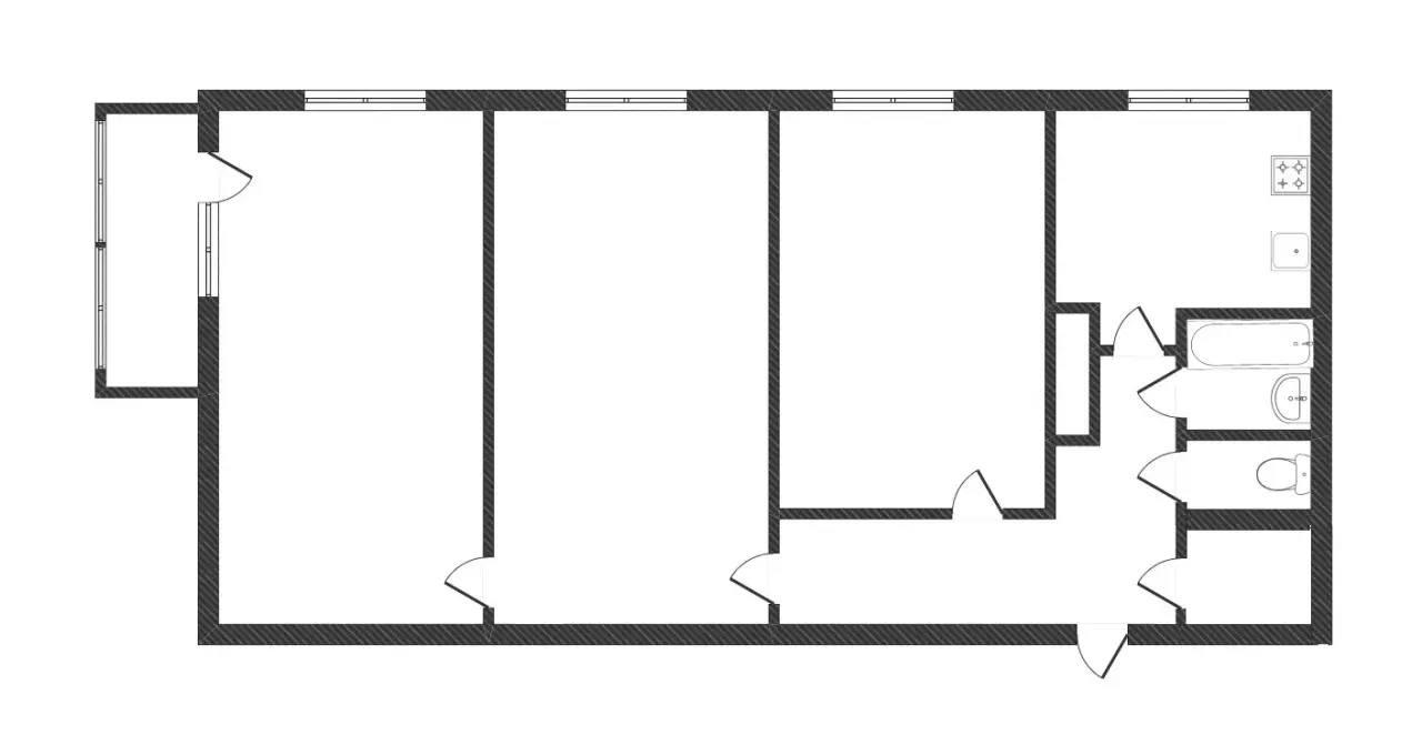 3-комнатная 66.3 м2 в ЖК undefined корпус null этаж 6