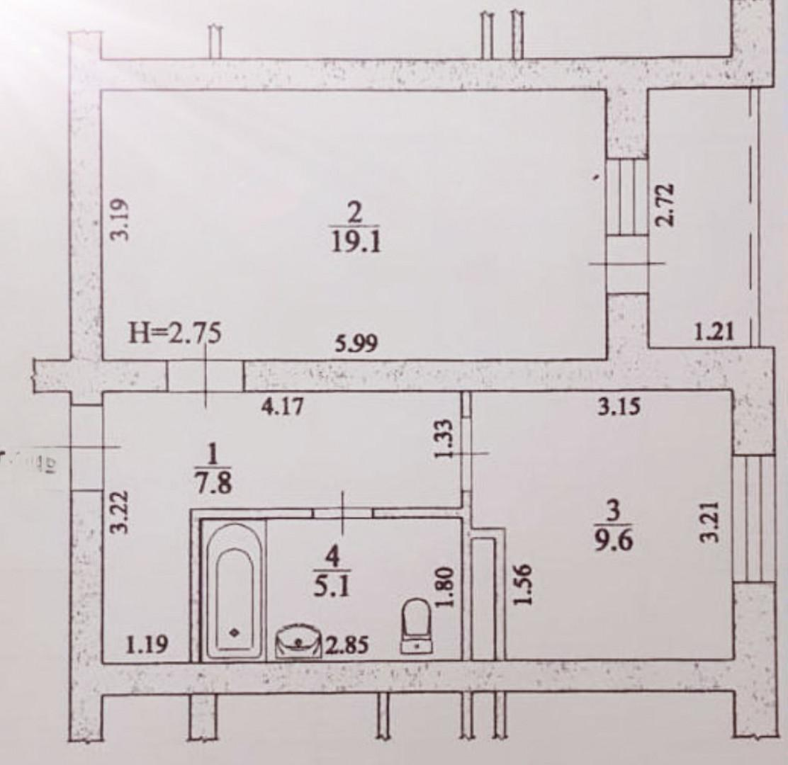 1-комнатная 41.6 м2 в ЖК undefined корпус null этаж 10