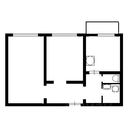 2-комнатная 60 м2 в ЖК undefined корпус null этаж 4