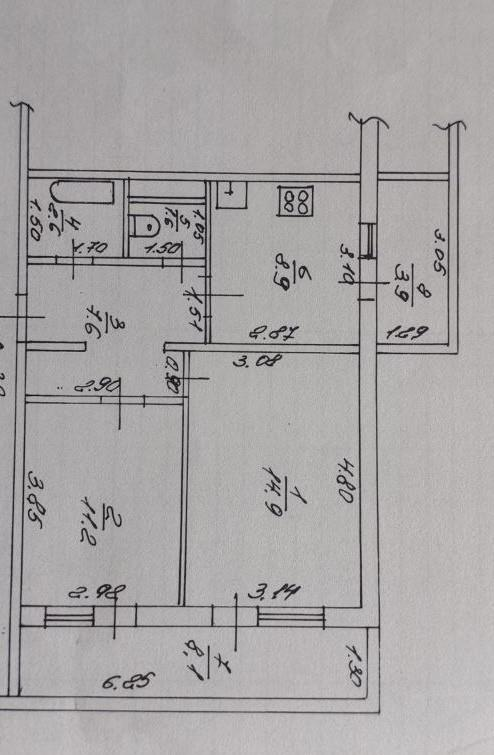 2-комнатная 58.8 м2 в ЖК undefined корпус null этаж 8