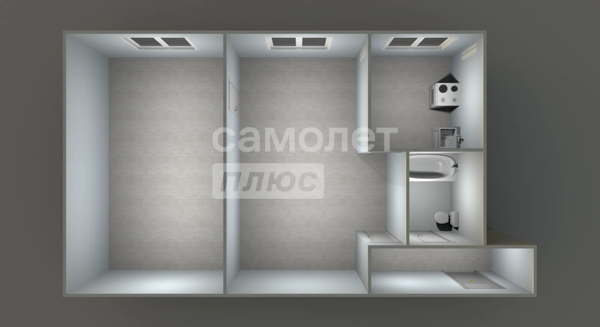 2-комнатная 43.8 м2 в ЖК undefined корпус null этаж 1