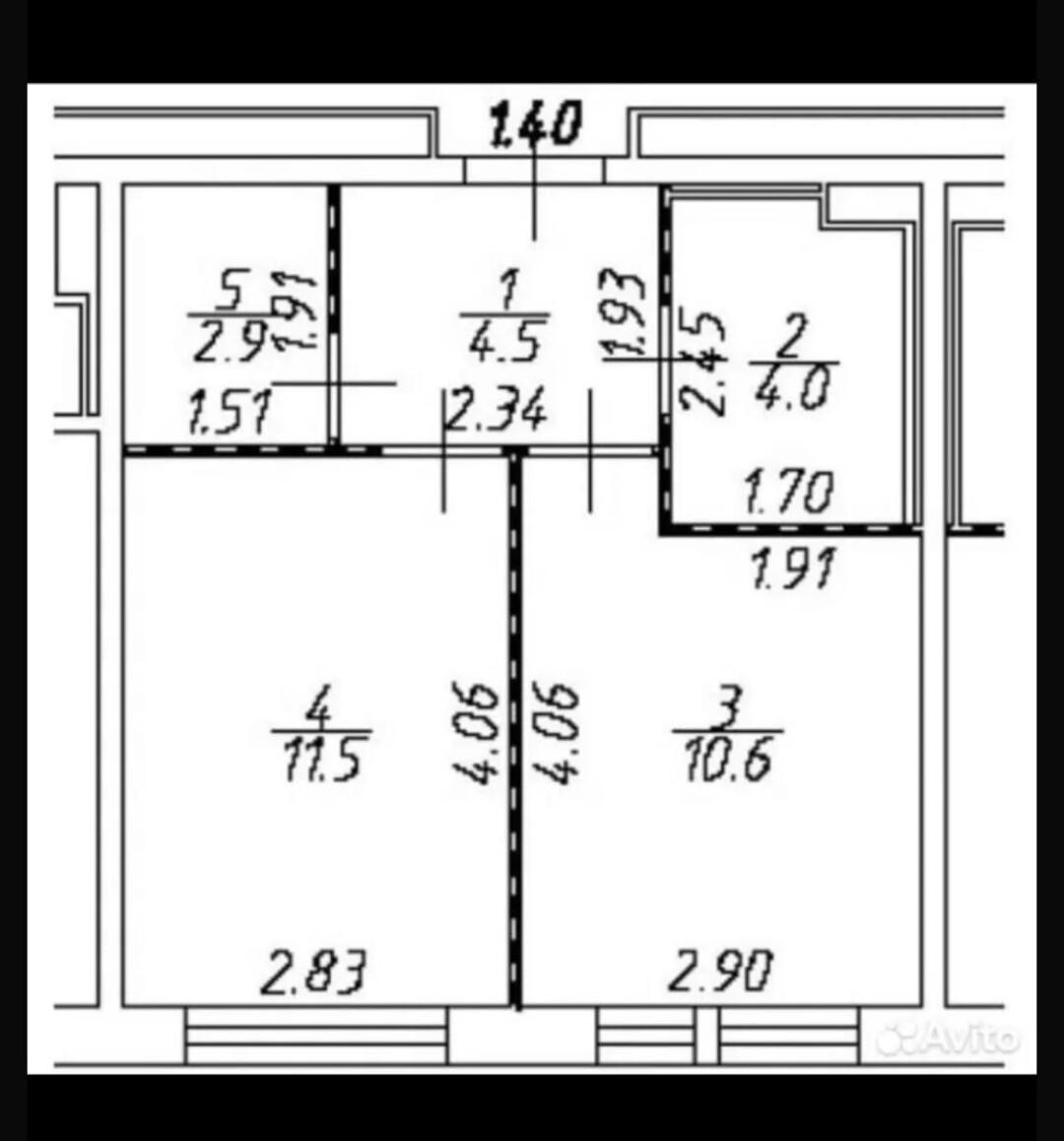 1-комнатная 33.5 м2 в ЖК undefined корпус null этаж 2