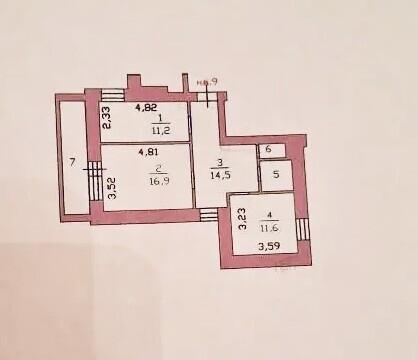 2-комнатная 58.3 м2 в ЖК undefined корпус null этаж 4