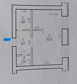Студия 33.1 м2 в ЖК undefined корпус null этаж 1