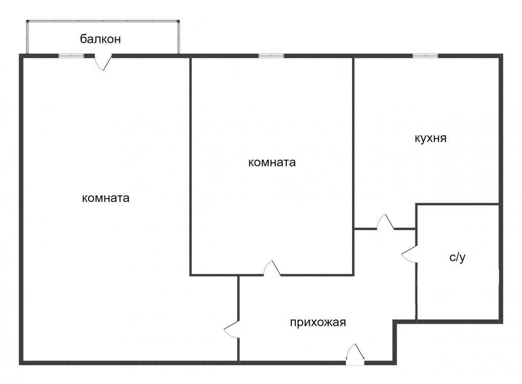 2-комнатная 47.3 м2 в ЖК undefined корпус null этаж 3